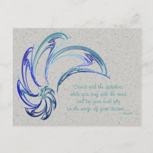 Tanz der Dolphin Abstrakte Kunst Postkarte