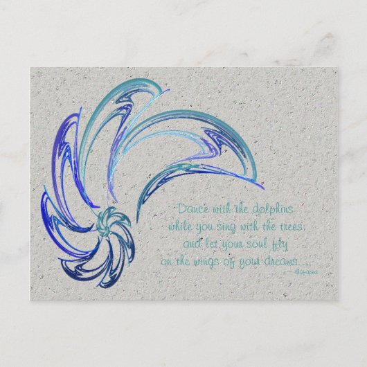 Tanz der Dolphin Abstrakte Kunst Postkarte (Vorderseite)