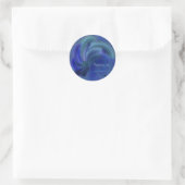 Tanz der Dolphin Abstrakte Kunst Runder Aufkleber (Tasche)
