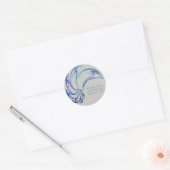 Tanz der Dolphin Abstrakte Kunst Runder Aufkleber (Umschlag)