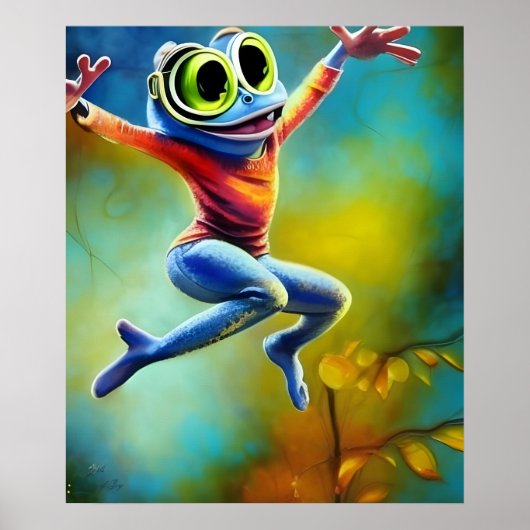 Tanz der Freude - AI Fantasy Digital Art Print Bal Poster (Vorne)