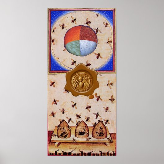 TANZ DER HONEY BIES MIT 4 ELEMENTEN, Wachs Siegel Poster (Vorne)