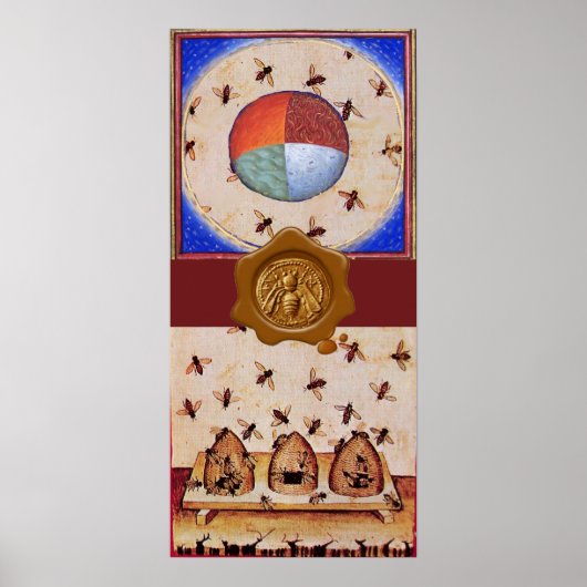 TANZ DER HONEY BIES MIT 4 ELEMENTEN, Wachs Siegel Poster (Vorne)