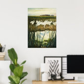 Tanz der Kraniche von N. C. Wyeth Poster (Heimbüro)