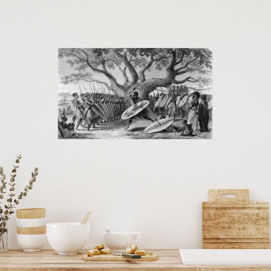 Tanz der Landeens, oder Zulus Poster (Küche)