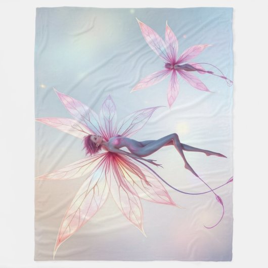 „Tanz der Lichtfeen“ Fleecedecke (Vorderseite)