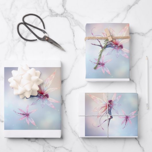 „Tanz der Lichtfeen“ Geschenkpapier Set (Vorderseite)