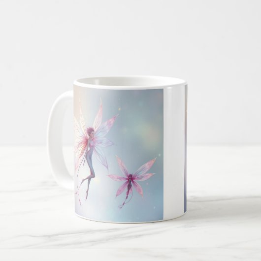 „Tanz der Lichtfeen“ Kaffeetasse (Vorderseite Links)