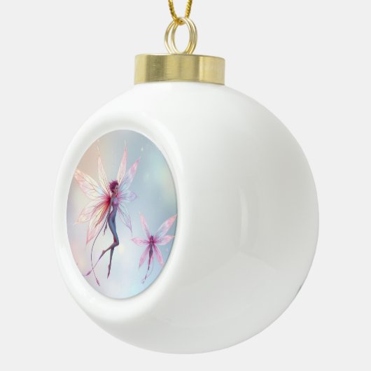 „Tanz der Lichtfeen“ Keramik Kugel-Ornament (Rechts)