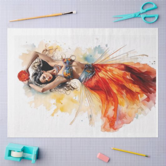 Tanz der Rose Seidenpapier (Basteln)