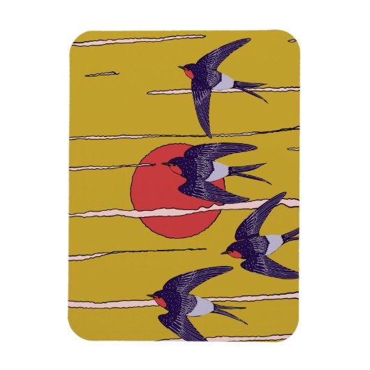 Tanz der Schwalben Magnet (Vertikal)