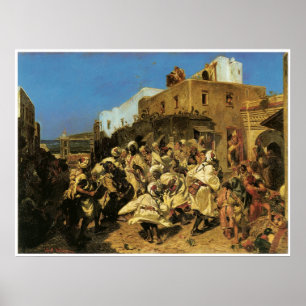 Tanz der Schwarzen in Tanger, 1874 Poster