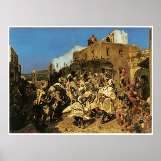 Tanz der Schwarzen in Tanger, 1874 Poster (Vorne)