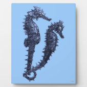 Tanz der Seepferde (blau) Fotoplatte (Vorderseite)