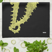 Tanz der Seepferde (gelb) Küchentuch (Gefaltet)