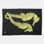 Tanz der Seepferde (gelb) Küchentuch (Horizontal)