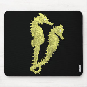 Tanz der Seepferde (Gelb) Mousepad