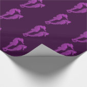 Tanz der Seepferde (Lila) Geschenkpapier (Ecke)