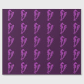 Tanz der Seepferde (Lila) Geschenkpapier (Flach)