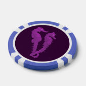 Tanz der Seepferde (Lila) Pokerchips (Einzeln)