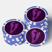 Tanz der Seepferde (Lila) Pokerchips (Stapel)
