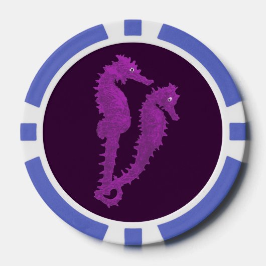 Tanz der Seepferde (Lila) Pokerchips (Vorderseite)