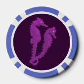 Tanz der Seepferde (Lila) Pokerchips (Rückseite)