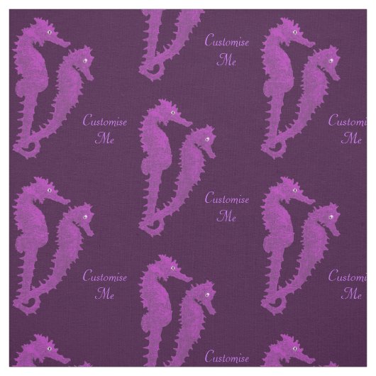 Tanz der Seepferde (Lila) Stoff (Muster)