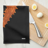 Tanz der Seepferde (Orange) Küchentuch (Viertel Falte)