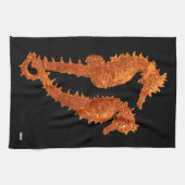 Tanz der Seepferde (Orange) Küchentuch (Horizontal)