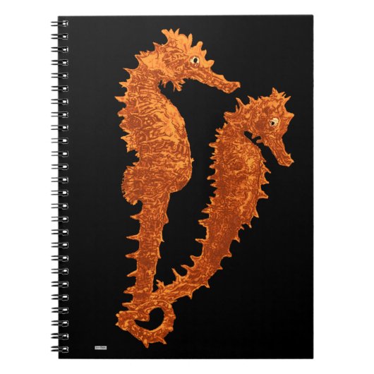 Tanz der Seepferde (Orange) Notizblock (Vorderseite)