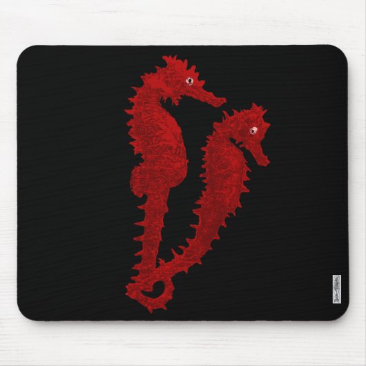 Tanz der Seepferde (rot) Mousepad (Vorne)