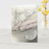 Tanz der Swan-Grußkarte Karte (Gelbe Blume)