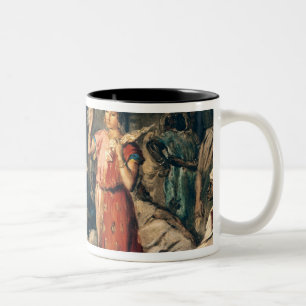 Tanz der Taschentücher, 1849 Zweifarbige Tasse