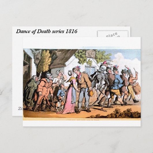 Tanz der Todespostkarte Postkarte (Vorne/Hinten)