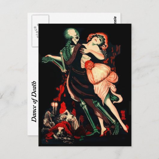 Tanz der Todespostkarte Postkarte (Vorne/Hinten)