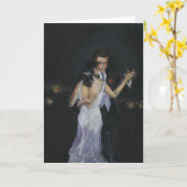 Tanz der Träume Romantische Blanke Grußkarte Karte (Gelbe Blume)