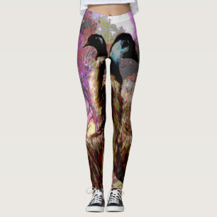 Tanz der Wasserfarbe der Emu, Leggings