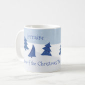 Tanz der Weihnachtsbaumen Kaffeetasse (Vorderseite Links)