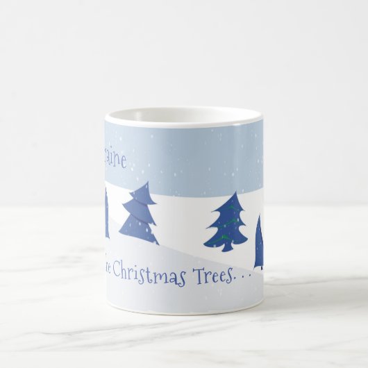 Tanz der Weihnachtsbaumen Kaffeetasse (Mittel)