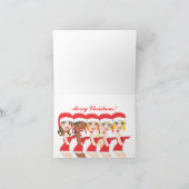 Tanz der Weihnachtsfrauen Feiertagskarte (Innenseite)
