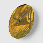 Tanz der Wüstendiät Runde Wanduhr (Winkel)