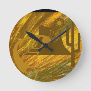 Tanz der Wüstendiät Runde Wanduhr
