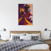 Tanz des Geistes – Expressive abstrakte Figur Leinwanddruck (Insitu (Schlafzimmer))