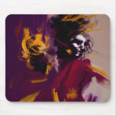 Tanz des Geistes – Expressive abstrakte Figur Mousepad (Vorne)