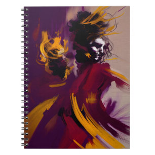 Tanz des Geistes – Expressive abstrakte Figur Notizblock
