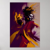 Tanz des Geistes – Expressive abstrakte Figur Poster (Vorne)
