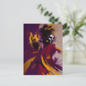 Tanz des Geistes – Expressive abstrakte Figur Postkarte (Stehend Vorderseite)