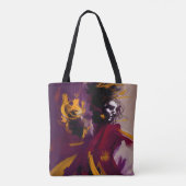 Tanz des Geistes – Expressive abstrakte Figur Tasche (Rückseite)