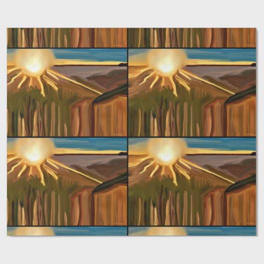 Tanz des Kakteen Geschenkpapier (Flach)